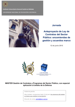Jornada Anteproyecto de Ley de Contratos del Sector Público