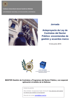 Jornada Anteproyecto de Ley de Contratos del Sector P&uacute;blico