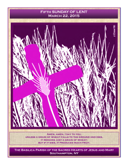 Fifth SUNDAY OF LENT March 22, 2015