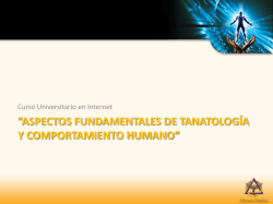“Aspectos fundamentales de Tanatología y comportamiento humano”