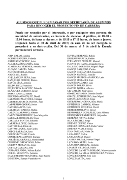 LISTADO DE ALUMNOS QUE PUEDEN PASAR A RECOGER SU