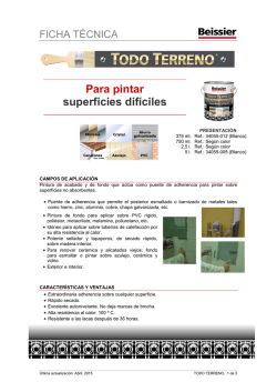 Ficha T&eacute;cnica Todo Terreno