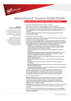 Hoja de datos - WatchGuard Technologies