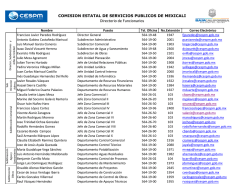 Directorio - Comisi&oacute;n Estatal de Servicios P&uacute;blicos de Mexicali
