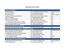 DIRECTORIO INSTITUCIONAL DIRECCI&Oacute;N GENERAL Direcci&oacute;n