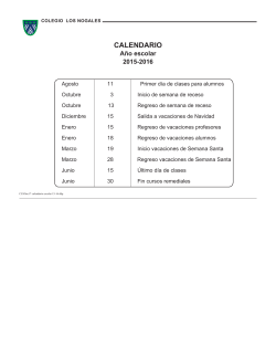 Calendario escolar - Colegio Los Nogales