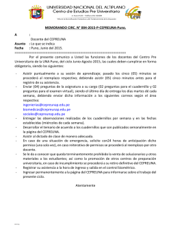 MEMORANDO CIRC. N° 004-2015-P-CEPREUNA