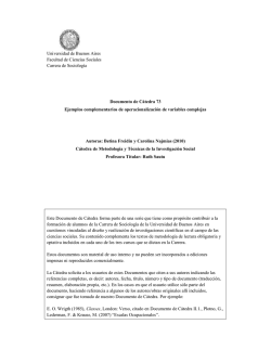 Documento de c&aacute;tedra N&deg;73 - Metodolog&iacute;a de la Investigaci&oacute;n