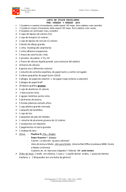 lista de utiles - Colegio Domingo Santa María