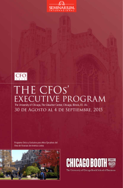 THE CFOs - Executive Education at The University of Chicago Booth
