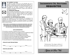 Sacramento Del Bautismo