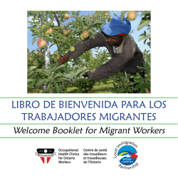 libro de bienvenida para los trabajadores migrantes