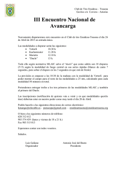 III Encuentro Nacional de Avancarga
