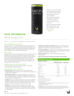 HOJA INFORMATIVA NEON Energy Drink®
