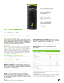 HOJA INFORMATIVA NEON Energy Drink&reg;