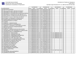 Calendario de Pruebas por Asignaturas