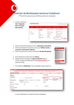 Petición de Multitarjeta (entorno Vodafone)