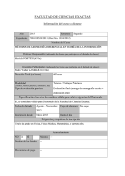 Planilla Métodos de Geometría Diferencial en Teoría de la Información