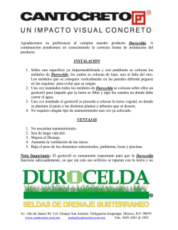 Instalaci&oacute;n - Cantocreto