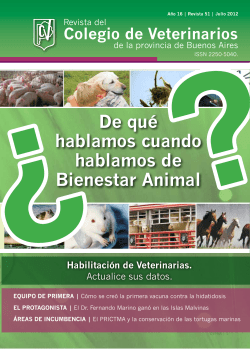 Julio de 2012 - Colegio de Veterinarios de la provincia de Buenos