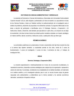Presentación del Doctorado - Universidad Centroccidental