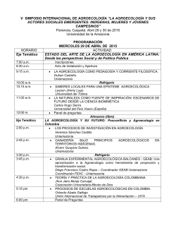 Cronograma del Evento - Universidad de la Amazonia