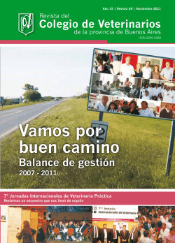 RESOLUCIONES 2011 - Colegio de Veterinarios de la provincia de