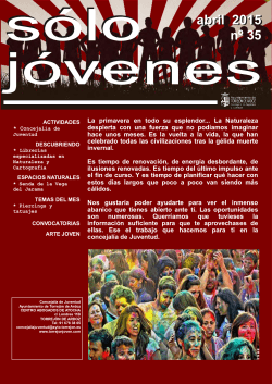 Boletín SOLO JOVENES - Abril 2015