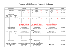 programa del congreso - Sociedad Peruana de Cardiología