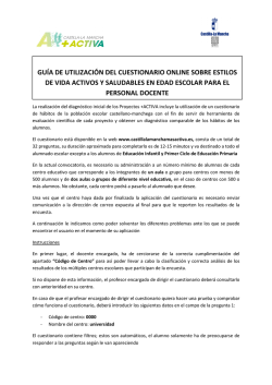 Gu&iacute;a cuestionario h&aacute;bitos en edad escolar - Castilla