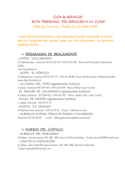 Guia de Servicios de la Ruta Teresiana del Sepulcro a la Cuna