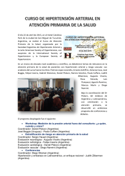 Más información - Sociedad Argentina de Hipertensión Arterial