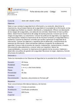 Ficha t&eacute;cnica de curso C&oacute;digo:
