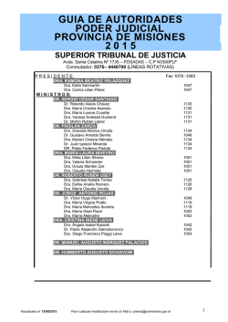 guia de autoridades poder judicial provincia de misiones 2 0 1 5
