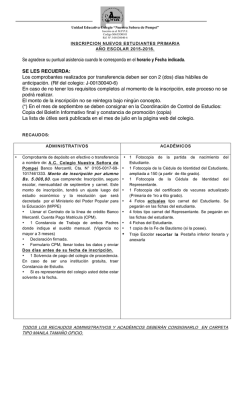 Se agradece su puntual asistencia cuando le corresponda en el