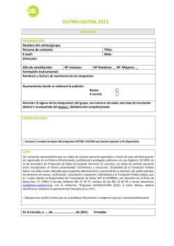 Hoja de solicitud