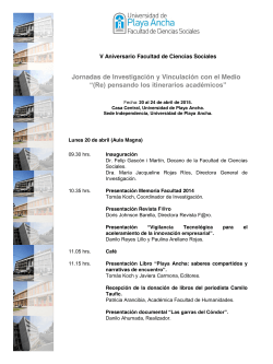 programa oficial - Universidad de Playa Ancha