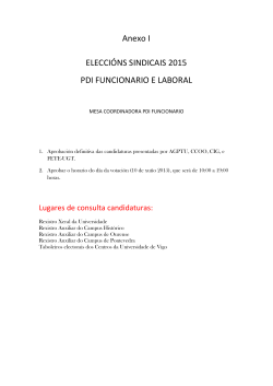 Anexo I ELECCIÓNS SINDICAIS 2015 PDI FUNCIONARIO E