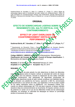 efecto de sobrecargas ligeras sobre el rendimiento del salto vertical
