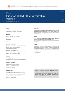 Iniciación al BIM / Revit Architecture Curso