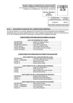 Zirkularra 03/15 2015/04/23 - Colegio Oficial de Arquitectos Vasco
