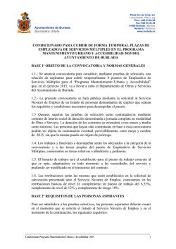 Convocatoria para constituir, mediante pruebas de selecci&oacute;n, una