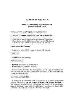 CIRCULAR 05/2015 - Federación Riojana de Caza