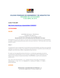 informaci&oacute;n - Colegio Federado de Ingenieros y de Arquitectos