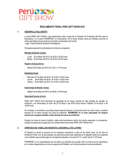INFORMACION PARA MONTAJE Y DESMONTAJE