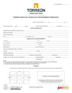 formato &uacute;nico de licencia de funcionamiento mercantil