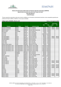 6.3. Reporte diario de precios de frutas, Mayoreo-Managua