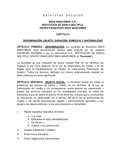 Estatutos Sociales de BBVA Bancomer, S.A.