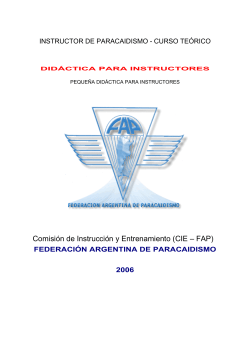 INSTRUCTOR DE PARACAIDISMO - CURSO TERICO