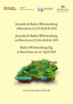 Jornada de Baden-Württemberg a Barcelona el 22 d`abril de 2015